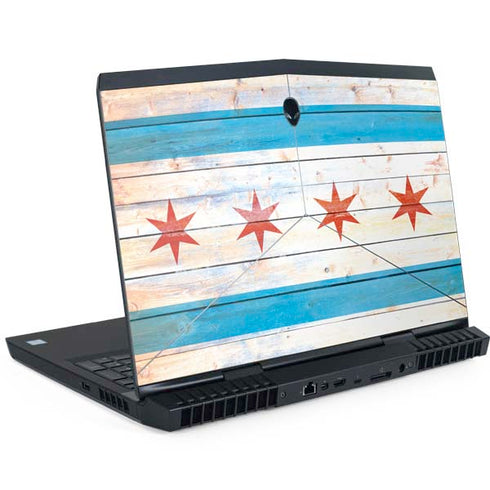 Chicago Flag Light Wood Dell Alienware Skin